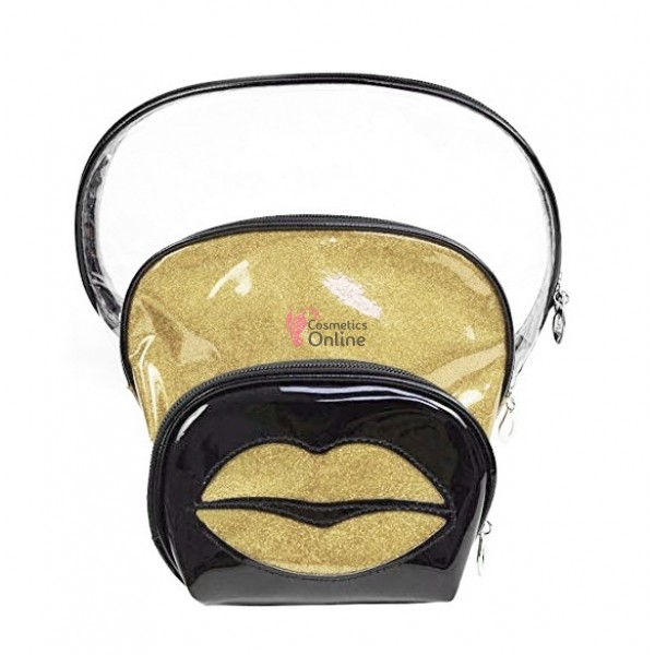Portfard pentru Cosmetice si accesorii din 3 piese  KISS - Auriu
